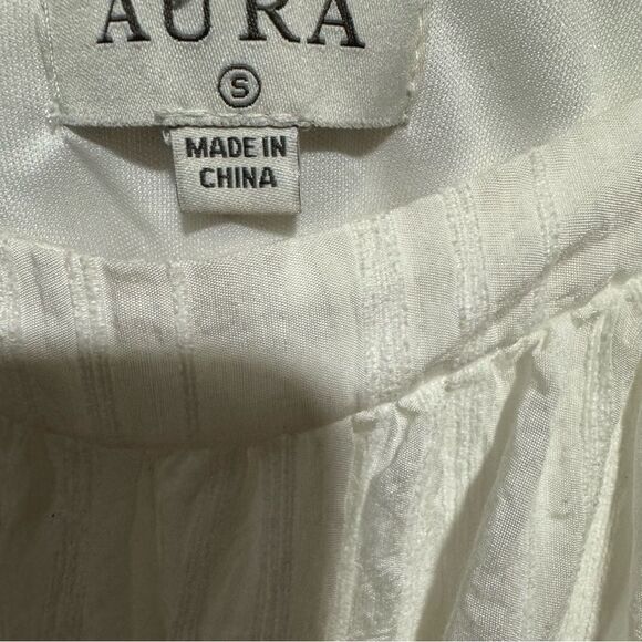 Anthropologie Aura Colorblock Puff Sleeve Midi Dress - Picture 7 of 8